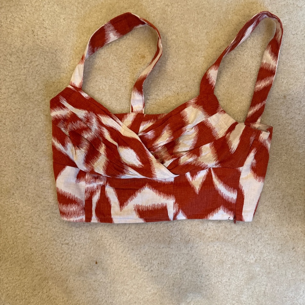 Banana republic linen crop top